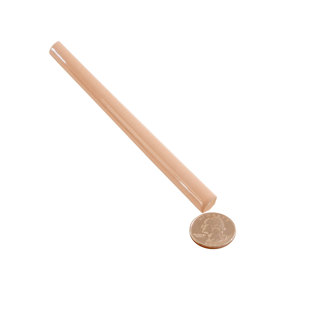 Powder Pink 0.5x8 Glossy Ceramic Pencil Tile Trim (10 pack, 0.27 sq ft/case)