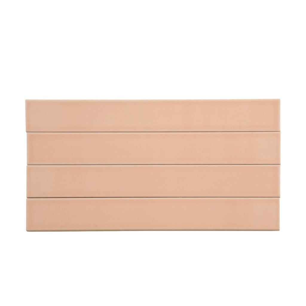 Powder Pink 2x16 Glossy Ceramic Subway Tile (50 pack, 10.76 sq ft/case)