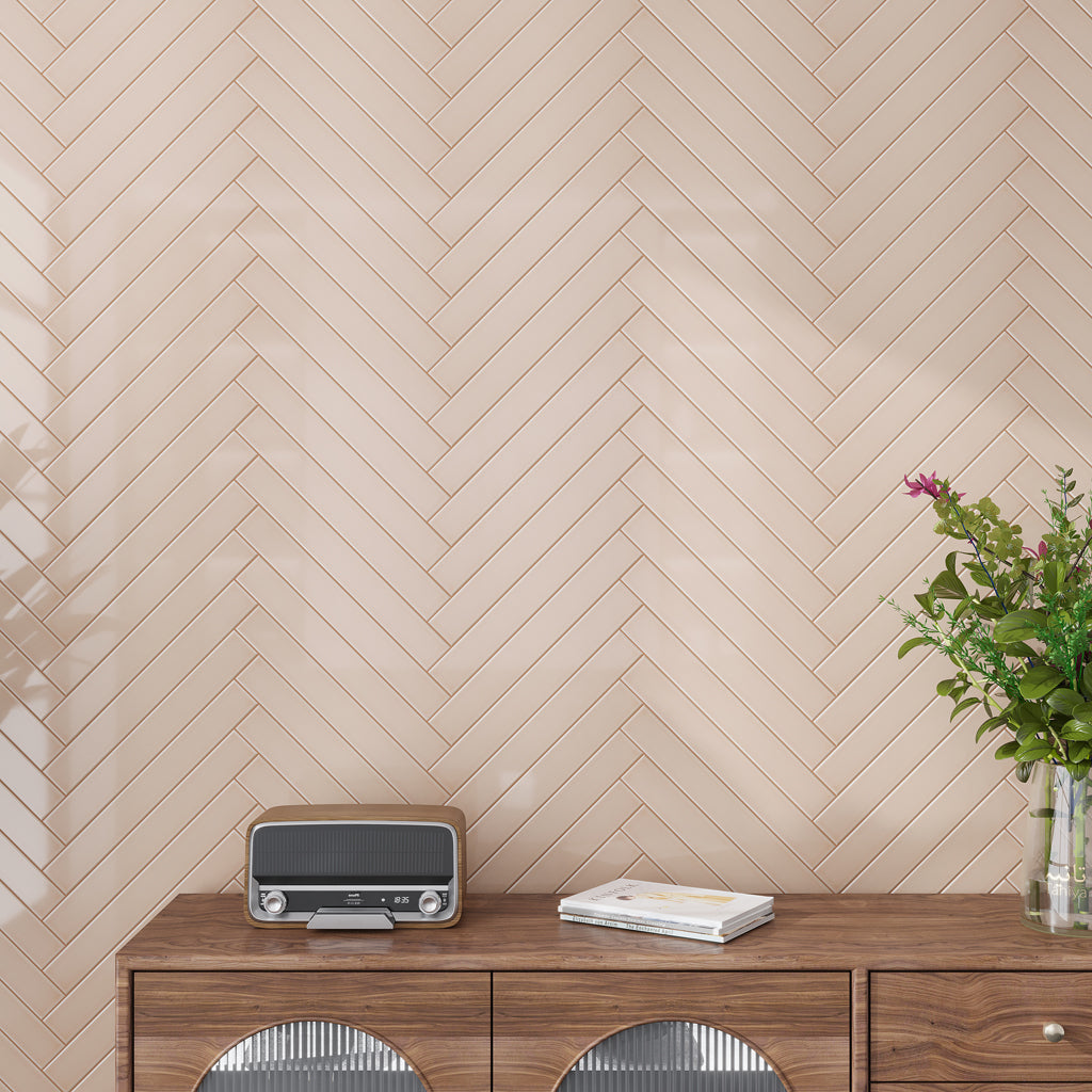Powder Pink 2x16 Glossy Ceramic Subway Tile (50 pack, 10.76 sq ft/case)