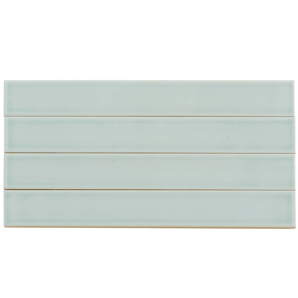 Pastel light Blue 2x16 Glossy Ceramic Subway Tile (50 pack, 10.76 sq ft/case)