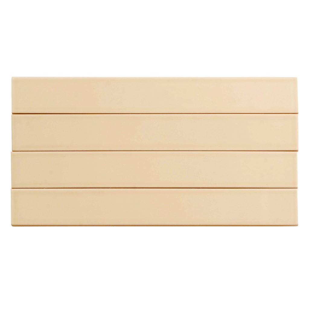 Alabaster Beige 2x16 Glossy Ceramic Subway Tile (50 pack, 10.76 sq ft/case)