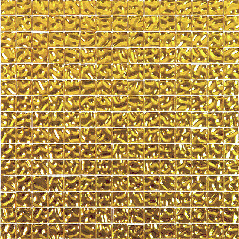 12x12 Shimmer Gold Glossy Glass Mosaic Tile Shimmer Gold Glass Tile