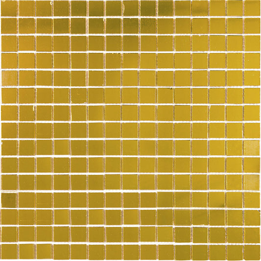 Amber Gold 12x12 Glossy Uniform Square Glass Mosaic Tile (20 pack, 20 sq ft/case) - Sample