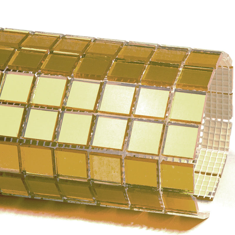 Amber Gold 12x12 Glossy Uniform Square Glass Mosaic Tile (20 pack, 20 sq ft/case)