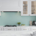 Blizzard Blue 11x13 Glossy Herringbone Glass Mosaic Tile (5 pack, 4.8125 sq ft/case)