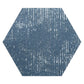 Indigo Blue 9x11 Textured Hexagon Porcelain Tile (16 pack, 8.07 sq ft/case) - Sample