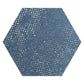 Indigo Blue 9x11 Textured Hexagon Porcelain Tile (16 pack, 8.07 sq ft/case) - Sample