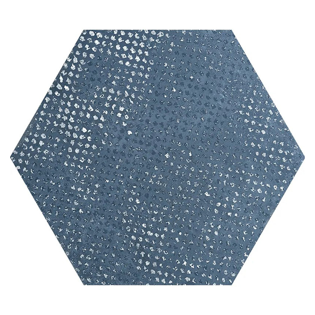 Indigo Blue 9x11 Textured Hexagon Porcelain Tile (16 pack, 8.07 sq ft/case) - Sample