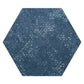Indigo Blue 9x11 Textured Hexagon Porcelain Tile (16 pack, 8.07 sq ft/case) - Sample
