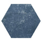 Indigo Blue 9x11 Textured Hexagon Porcelain Tile (16 pack, 8.07 sq ft/case) - Sample