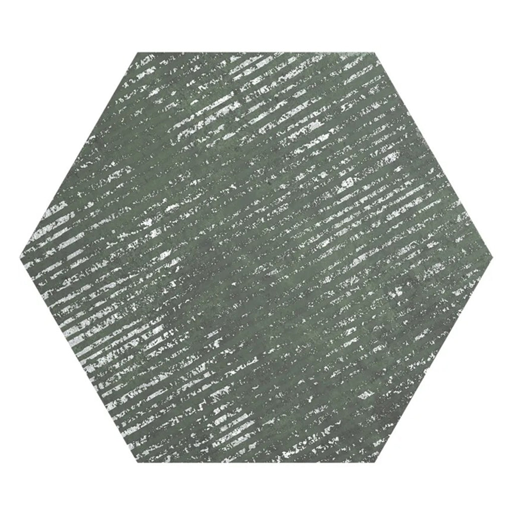 Olive Green 9x11 Textured Hexagon Porcelain Tile (16 pack, 8.07 sq ft/case)