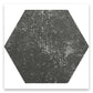 Graphite Gray 9x11 Textured Hexagon Porcelain Tile (16 pack, 8.07 sq ft/case)