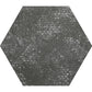 Graphite Gray 9x11 Textured Hexagon Porcelain Tile (16 pack, 8.07 sq ft/case)