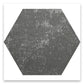 Graphite Gray 9x11 Textured Hexagon Porcelain Tile (16 pack, 8.07 sq ft/case)
