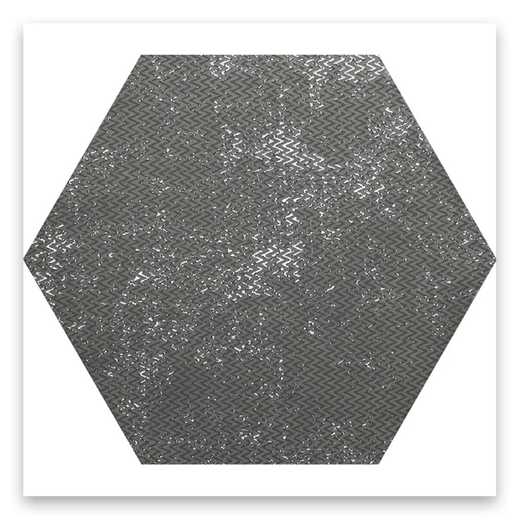 Graphite Gray 9x11 Textured Hexagon Porcelain Tile (16 pack, 8.07 sq ft/case)