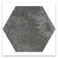 Graphite Gray 9x11 Textured Hexagon Porcelain Tile (16 pack, 8.07 sq ft/case)