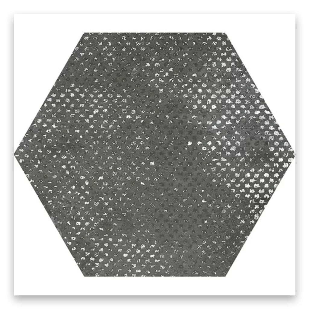 Graphite Gray 9x11 Textured Hexagon Porcelain Tile (16 pack, 8.07 sq ft/case)
