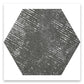 Graphite Gray 9x11 Textured Hexagon Porcelain Tile (16 pack, 8.07 sq ft/case)