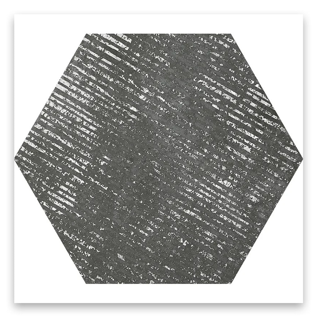 Graphite Gray 9x11 Textured Hexagon Porcelain Tile (16 pack, 8.07 sq ft/case)