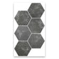 Graphite Gray 9x11 Textured Hexagon Porcelain Tile (16 pack, 8.07 sq ft/case)