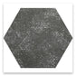 Graphite Gray 9x11 Textured Hexagon Porcelain Tile (16 pack, 8.07 sq ft/case)