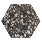 Charcoal Black 9x11 Matte Hexagon Porcelain Tile (16 pack, 8.07 sq ft/case)