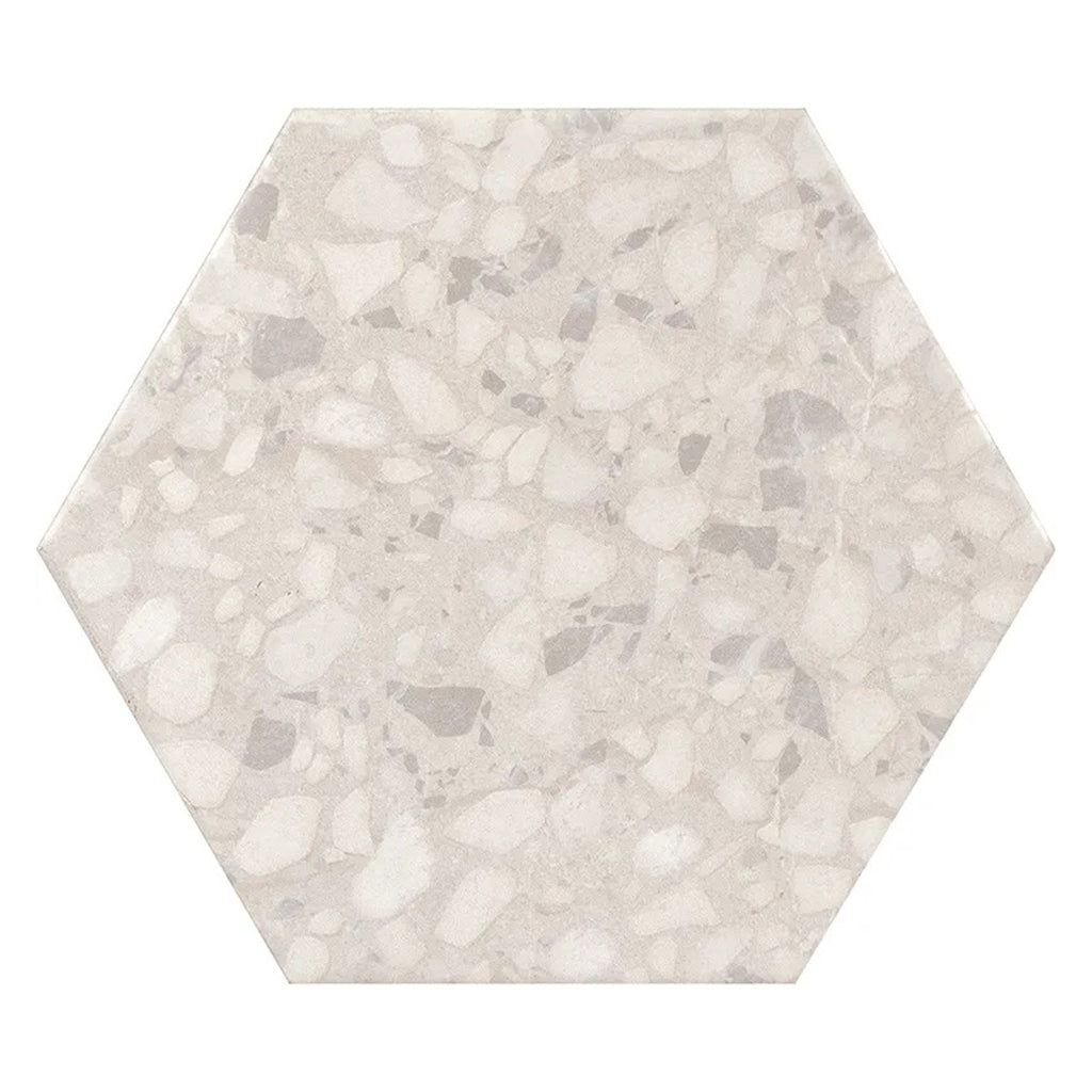 Soft Ivory-Beige 9x11 Matte Hexagon Porcelain Tile (16 pack, 8.07 sq ft/case)