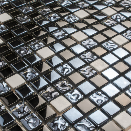 Blue Textured Mosaic Tile