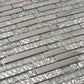 Silver 12x12 Glossy Matte Brick Glass Mosaic Tile (5 pack, 4.79 sq ft/case) - Sample