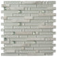 White 12x12 Glossy Matte Brick Glass Mosaic Tile (5 pack, 4.83 sq ft/case) - Sample