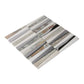 12x12 Textured Marble and Glass Mosaic Tile
