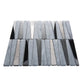 12x12 Blue and Gray Marble and Glass Tile