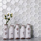 White 12x12 Hexagon Glossy Matte Glass Mosaic Tile (5 pack, 4.83 sq ft/case) - Sample