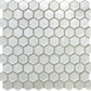 White 12x12 Hexagon Glossy Matte Glass Mosaic Tile (5 pack, 4.83 sq ft/case) - Sample