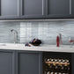 Blue Gray 12x12 Glossy Matte Sticks Glass Mosaic Tile (5 pack, 5 sq ft/case)
