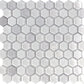 White 12x12 Hexagon Glossy Matte Glass Mosaic Tile (5 pack, 4.83 sq ft/case) - Sample
