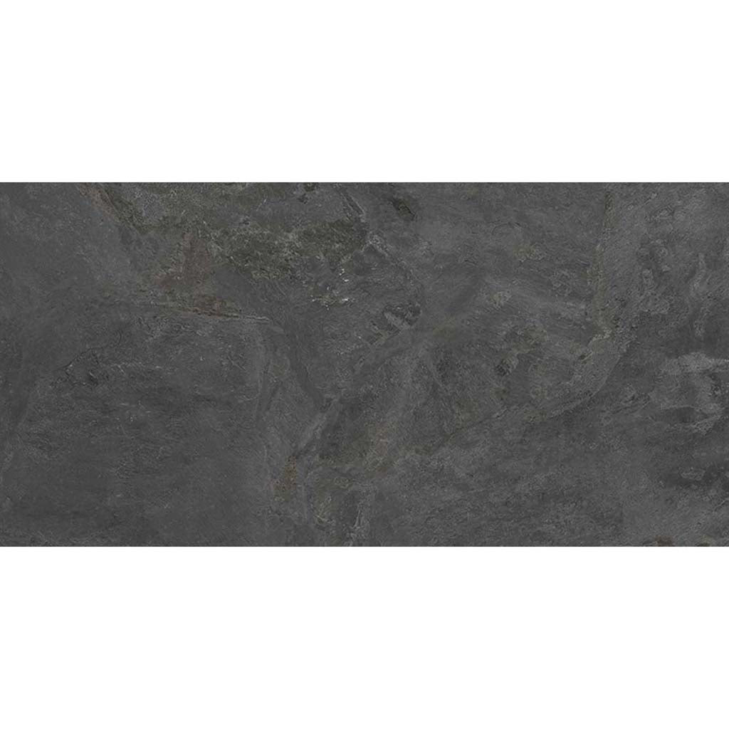 Matte Black Porcelain Rectangular Floor Tile