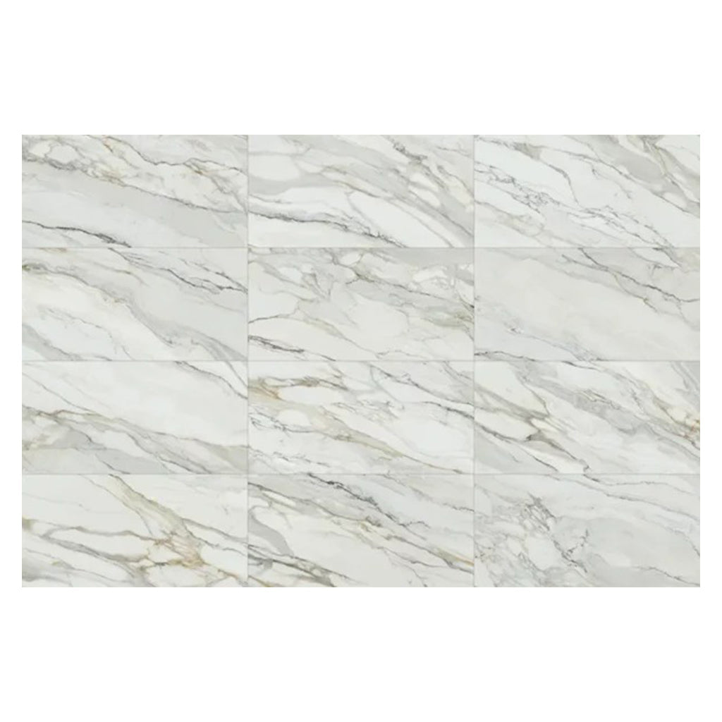 White with Gray Vein 24x48 Matte Porcelain Large Format Tile (2 pack, 15.42 sq ft/case) - Sample