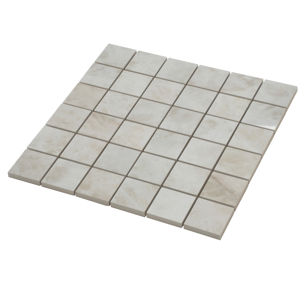Light Cream Beige 12x12 Lappato Square Porcelain Mosaic Tile (5 pack, 4.84 sq ft/case) - Sample