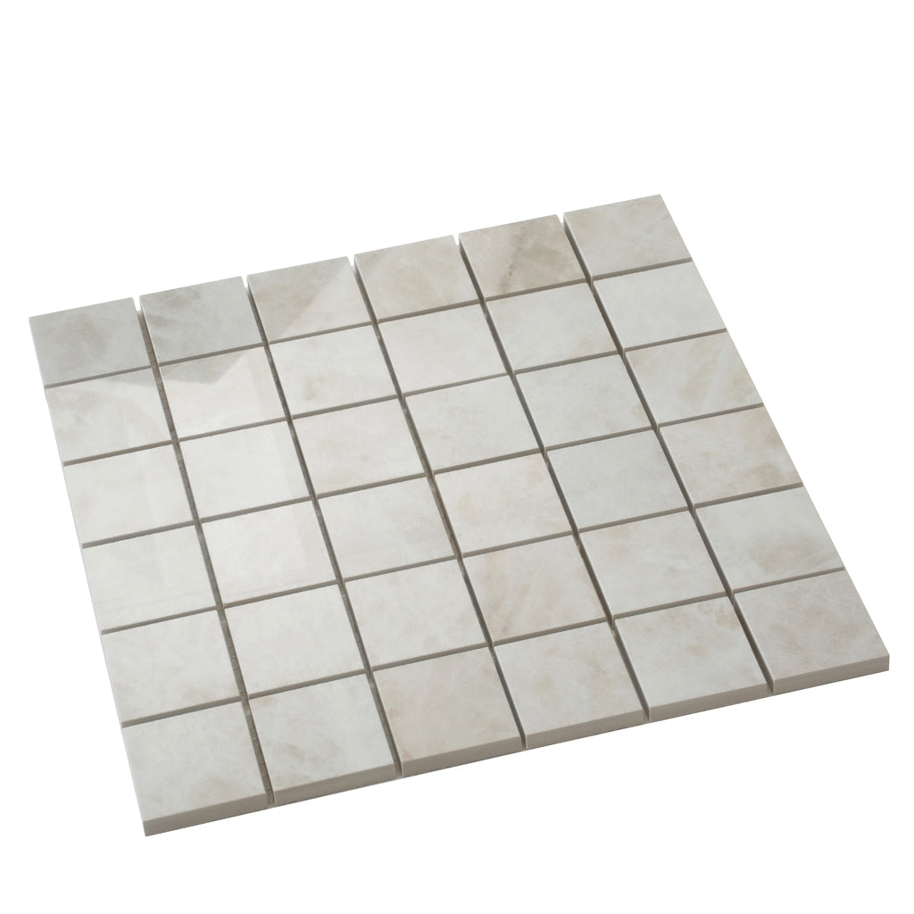 Light Cream Beige 12x12 Lappato Square Porcelain Mosaic Tile (5 pack, 4.84 sq ft/case) - Sample