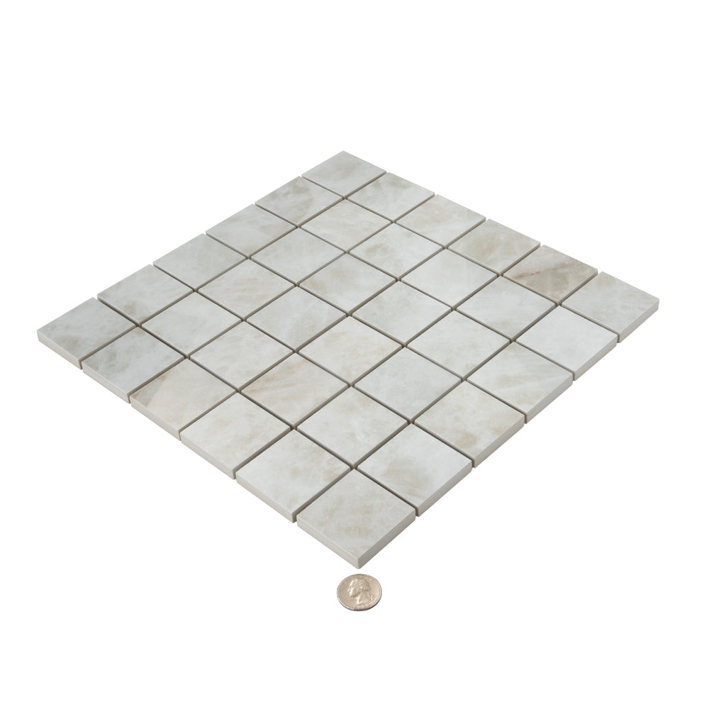 Light Cream Beige 12x12 Lappato Square Porcelain Mosaic Tile (5 pack, 4.84 sq ft/case) - Sample