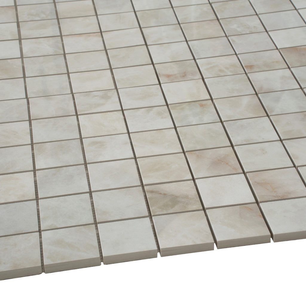 Light Cream Beige 12x12 Lappato Square Porcelain Mosaic Tile (5 pack, 4.84 sq ft/case) - Sample