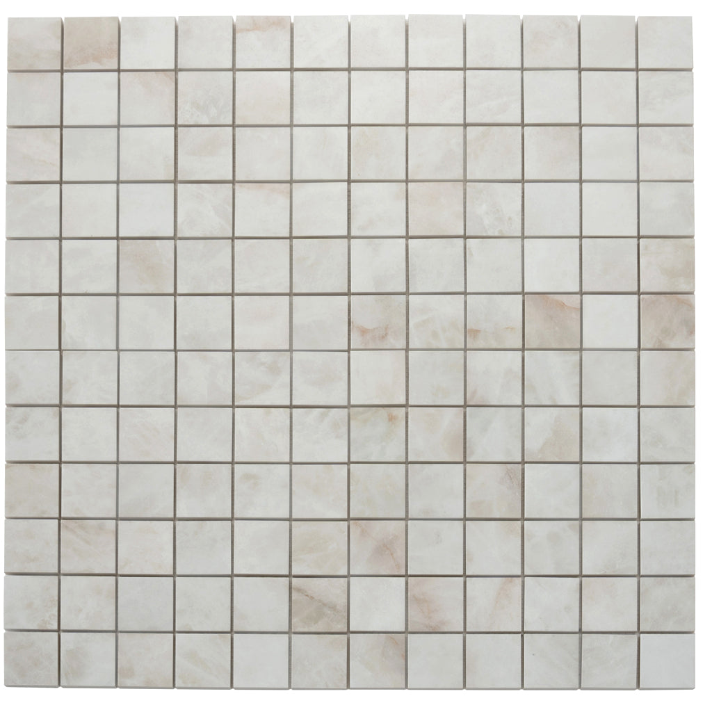 Light Cream Beige 12x12 Lappato Square Porcelain Mosaic Tile (5 pack, 4.84 sq ft/case) - Sample
