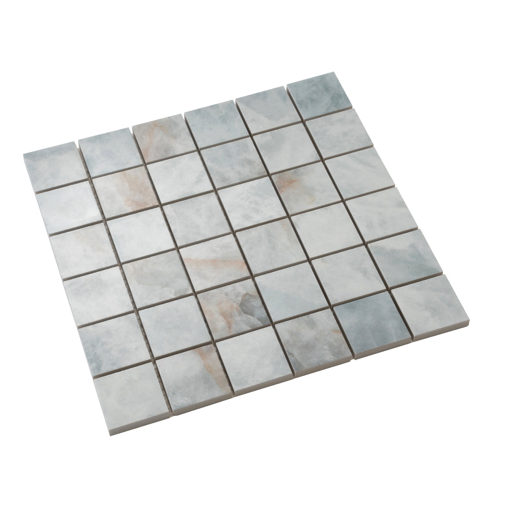 Frosted Sky Blue 12x12 Lappato Square Porcelain Mosaic Tile (5 pack, 4.84 sq ft/case) - Sample