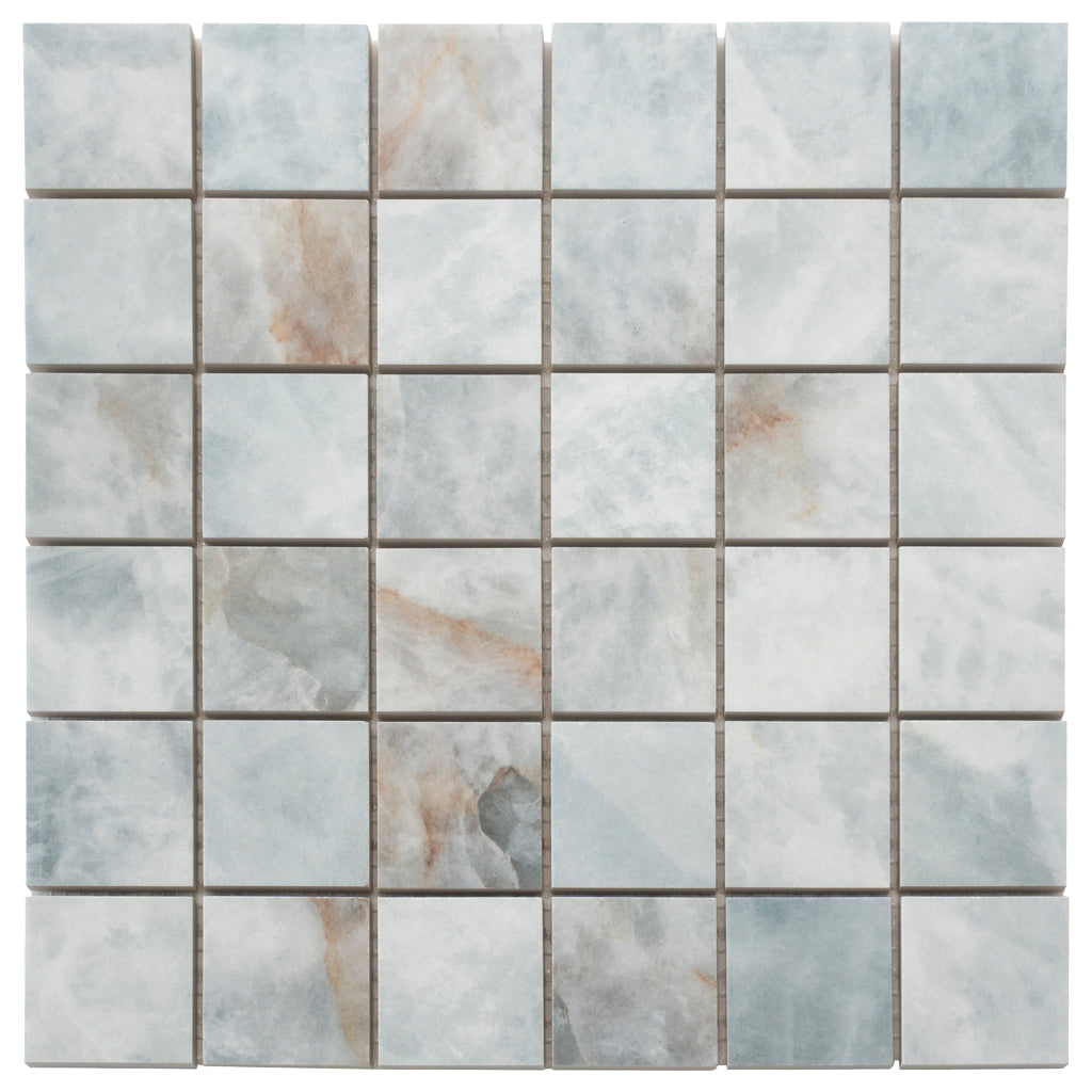 Frosted Sky Blue 12x12 Lappato Square Porcelain Mosaic Tile (5 pack, 4.84 sq ft/case) - Sample