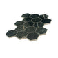 Sable Black 9x13 Polished Hexagon Porcelain Mosaic Tile (9 pack, 7.09 sq ft/case) - Sample