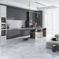 Pale Gray 12x12 Polished Square Porcelain Mosaic Tile (11 pack, 10.65 sq ft/case)