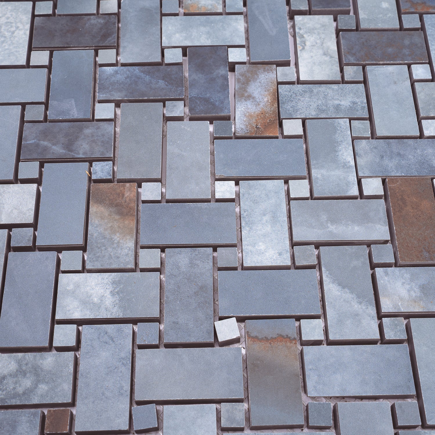 Blue 12x12 Matte Basketweave Porcelain Mosaic Tile (5 pack, 4.84 sq ft/case)