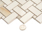 Splendor 12x12 Perla Porcelain Mosaic Onyx Basketweave Wall and Floor Tile (5 Pack, 4.84 sq ft/case) - Sample