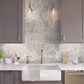 Light Taupe Beige 9x13 Polished Hexagon Porcelain Mosaic Tile (9 pack, 7.09 sq ft/case)